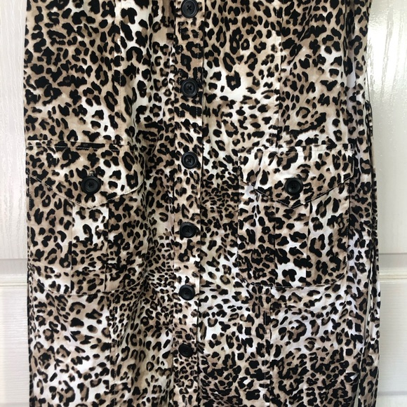 Chico’s Sleeveless Leopard Print Tie Waist Dress Size 1 (M/8) - Picture 6 of 8